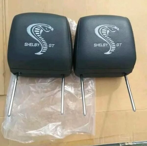 NOS Shelby American Black Leather Headrest for 2007-2009 Ford Mustang