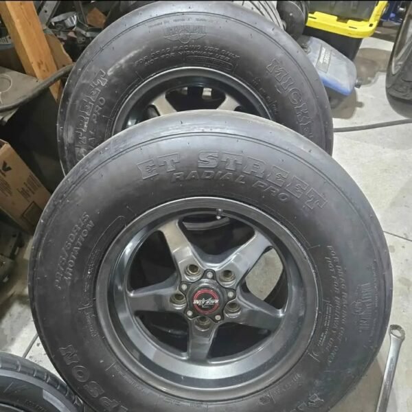 Used Ford Mustang Drag Wheels and Tires Set