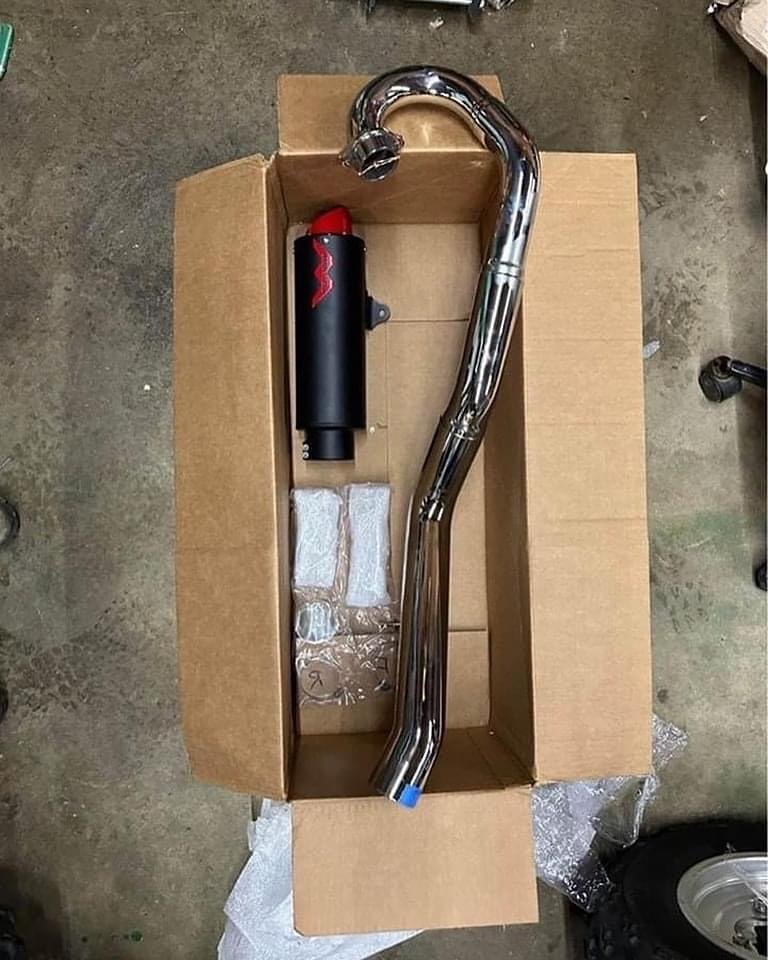 Brand New Monster Exhaust for Yamaha Raptor 700R - Orange - Image 5