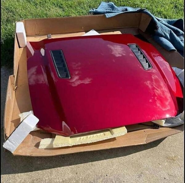 2014 Ford Mustang GT Ruby Red Hood with Carbon Fiber Vents