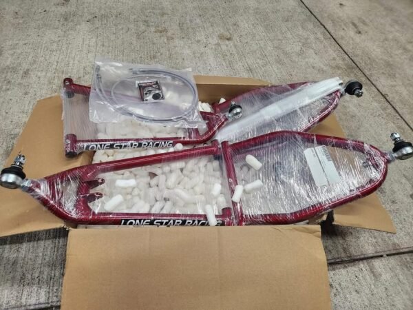 Lonestar Racing +3 Elka Long Travel Suspension Kit with Matching Steering Stem - Candy Apple Red