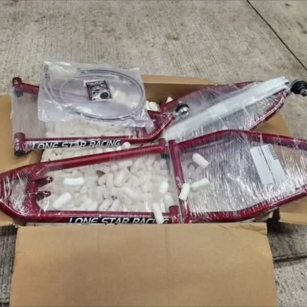 Lonestar Racing +3 Elka Long Travel Suspension Kit DC-4 Legacy with Matching Steering Stem - Candy Apple Red